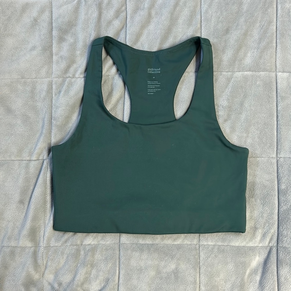 Girlfriend collective long line sports bra, size M